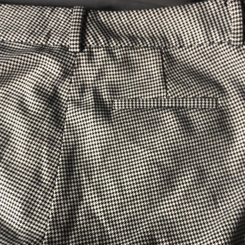 𝅺lauren Ralph Lauren Dress Pants Houndstooth Black and White Pattern Size 2P